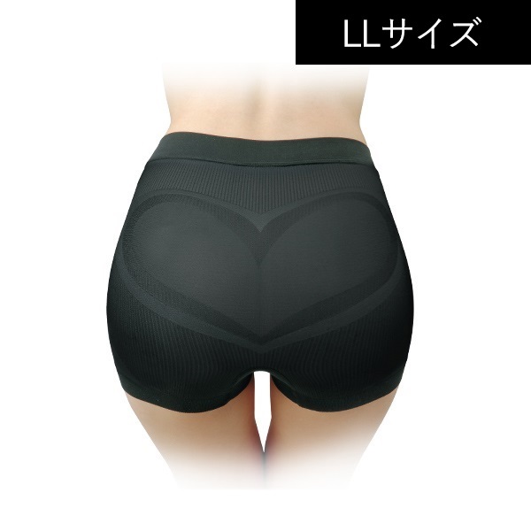 美姿勢ヒップアップ骨盤ショーツガードル(黒/LLサイズ)
