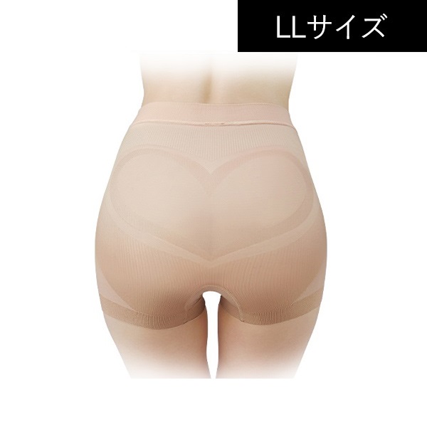 美姿勢ヒップアップ骨盤ショーツガードル(ベージュ／ＬＬサイズ)
