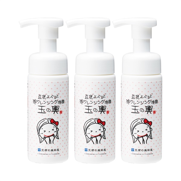 10％OFF】豆乳よーぐると泡クレンジング洗顔 玉の輿 3本セット | 豆腐