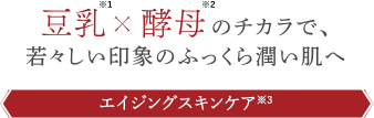 豆乳×酵母の力で若々しい印象のふっくら肌へ