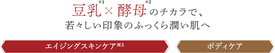 豆乳×酵母の力で若々しい印象のふっくら肌へ