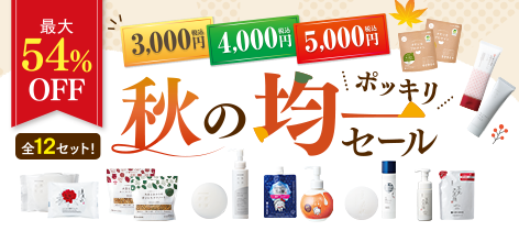 【最大54%OFF】秋の均一セール