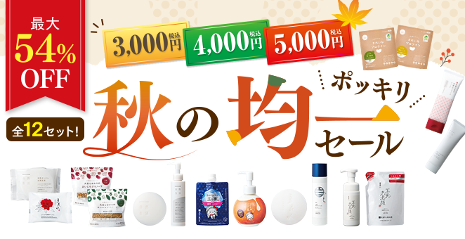 【最大54%OFF】秋の均一セール