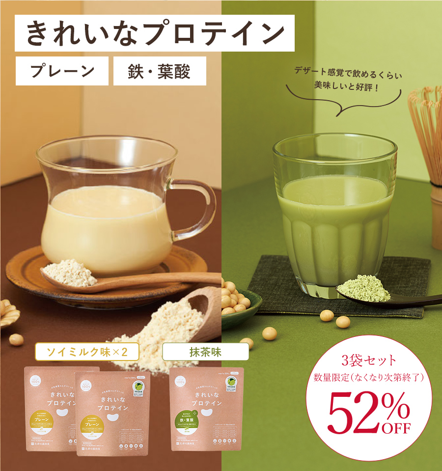 【52%OFF】きれいなプロテイン3袋セット