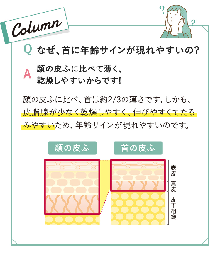 なぜ首に年齢サインが現れやすいの？