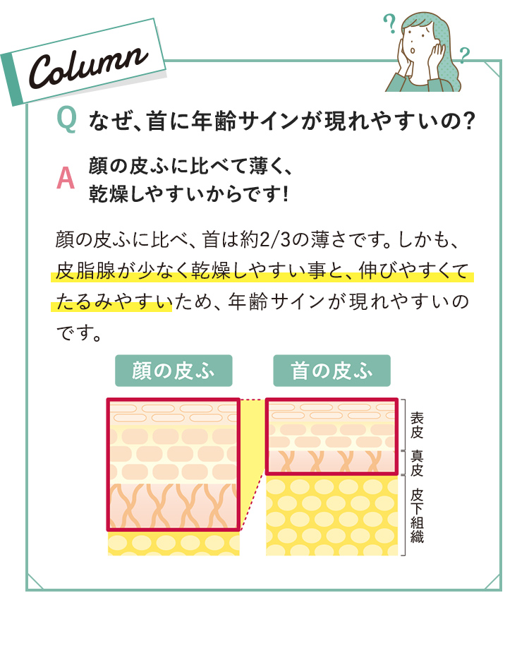 なぜ首に年齢サインが現れやすいの？