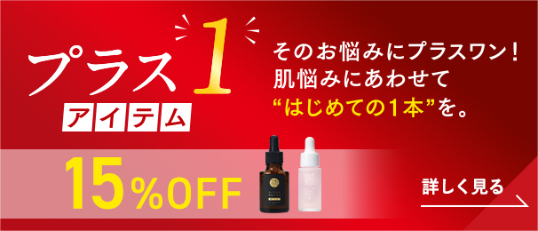 15%OFF プラス1アイテム