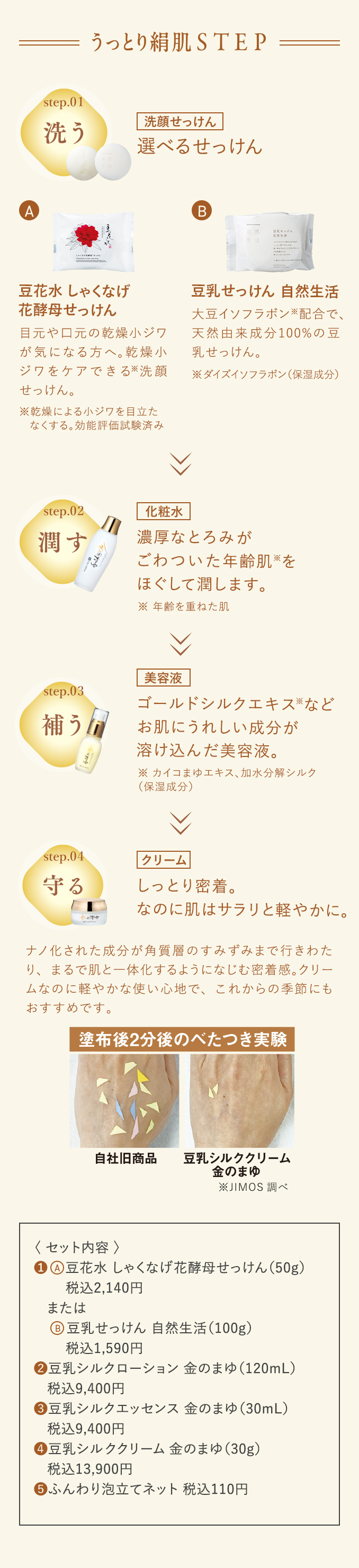 うっとり絹肌STEP