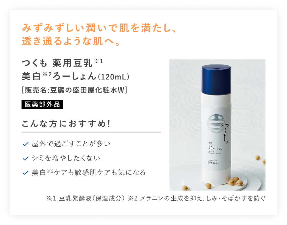 【25%OFF】つくも 薬用豆乳美白ろーしょん
