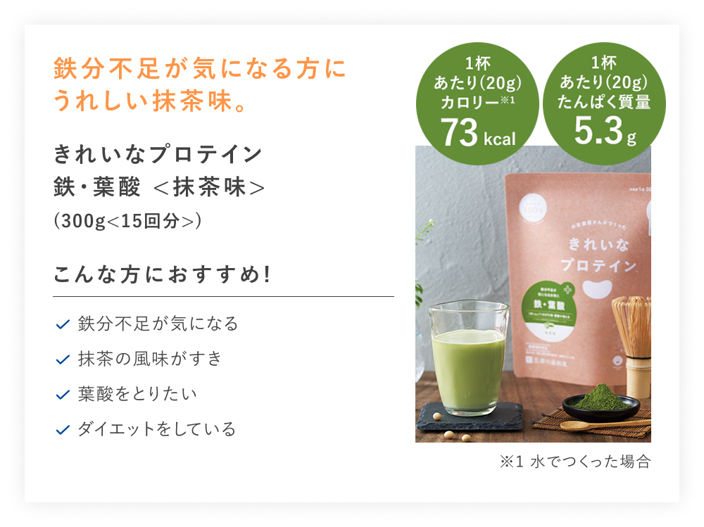 【20%OFF】きれいなプロテイン [鉄・葉酸]