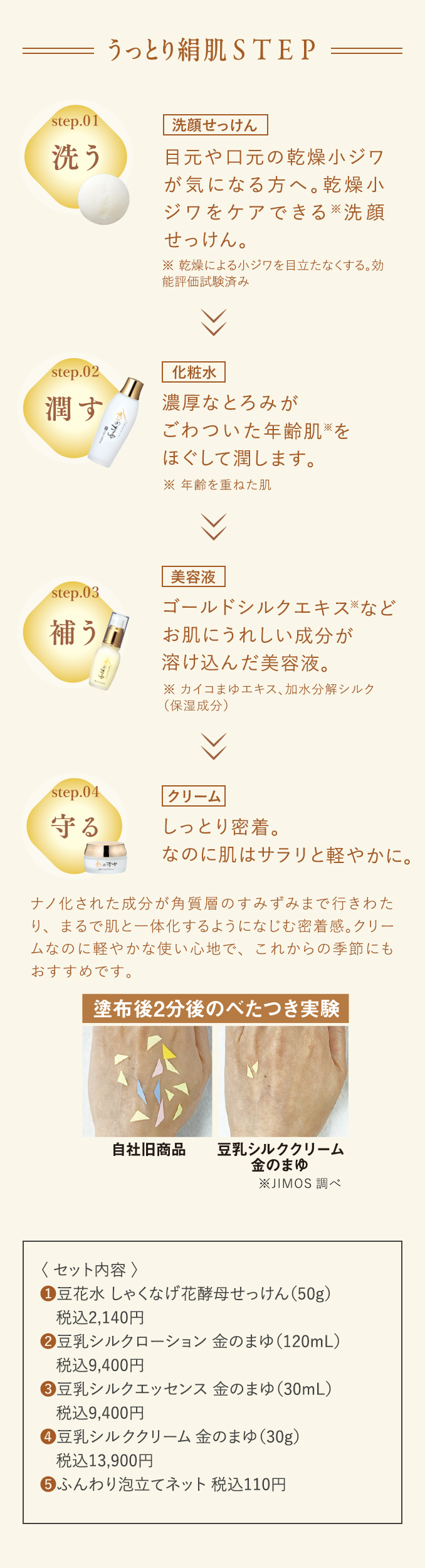 うっとり絹肌STEP