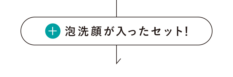 ＋ 泡洗顔が入ったセット！ ↓