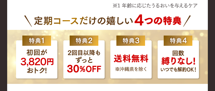 定期コースだけの嬉しい4つの特典
