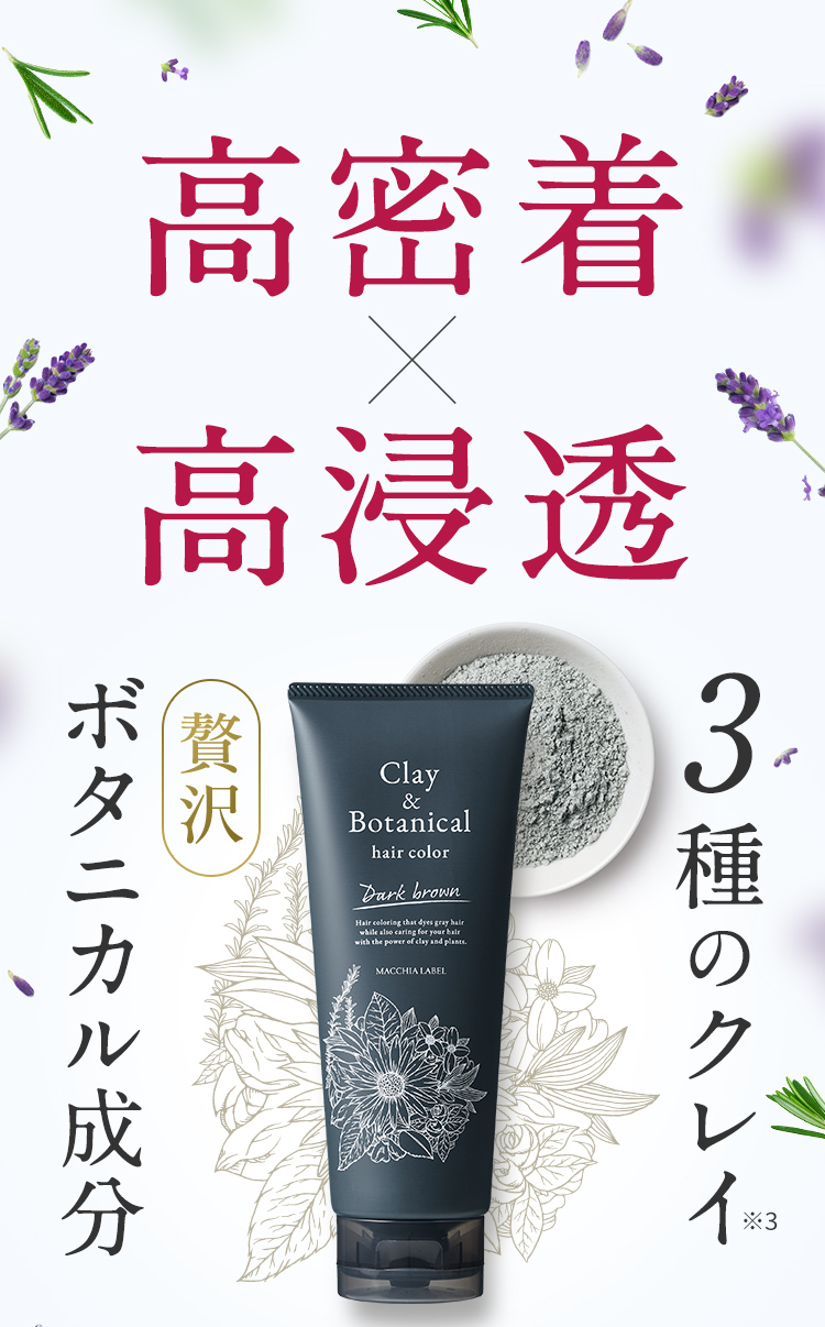 高密着×高浸透 3種のクレイ※3 ボタニカル成分