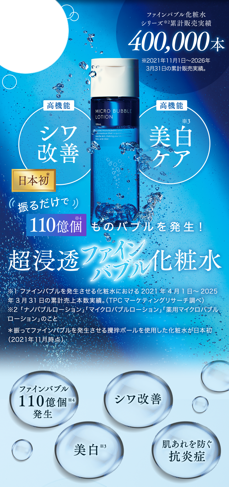 超浸透ファインバブル化粧水