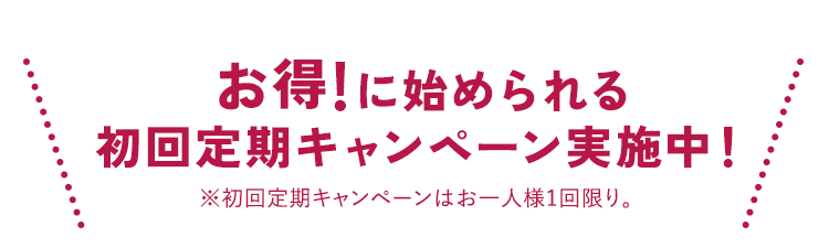 お得！に始められる初回定期キャンペーン実施中！