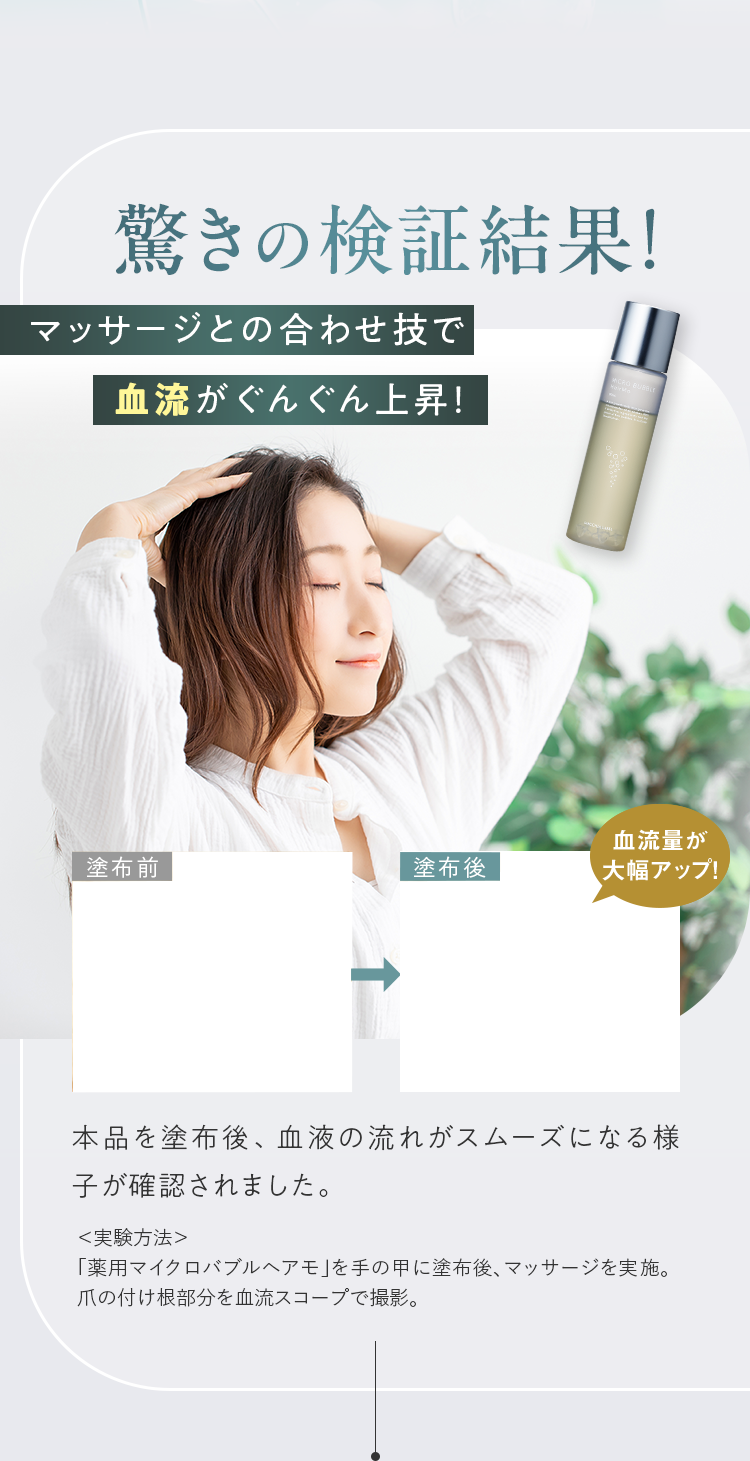 驚きの検証結果！マッサージとの併せ技で血流がぐんぐん上昇！