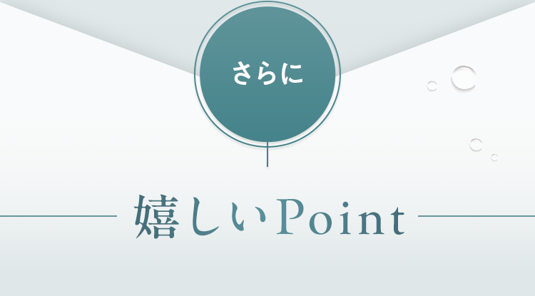 さらに嬉しいPoint