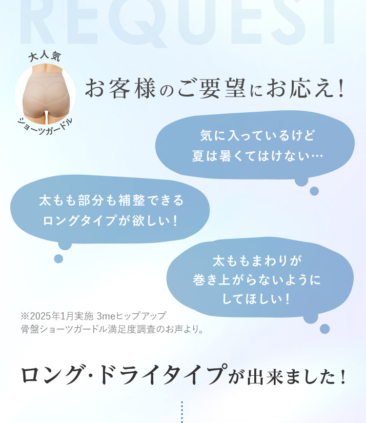 お客様のご要望にお応え!ロング・ドライタイプが出来ました！