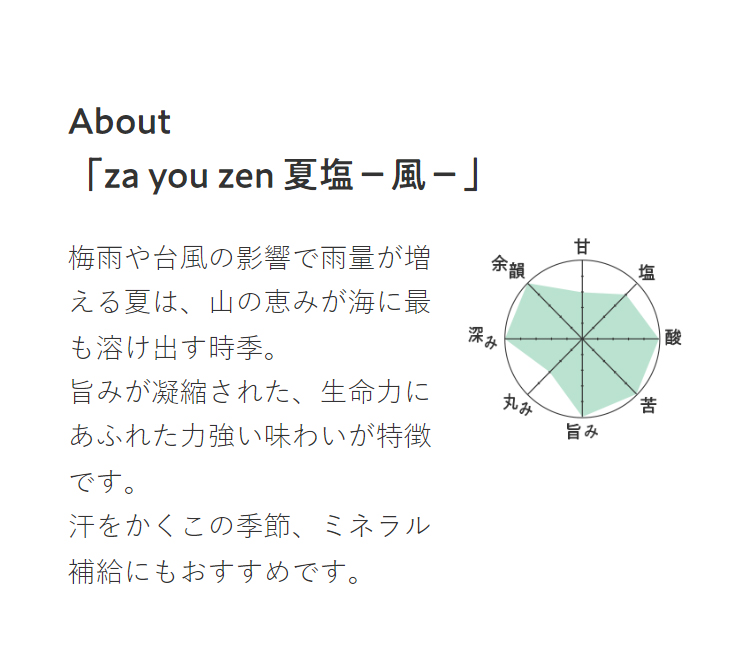 About「za you zen 夏塩−風−」