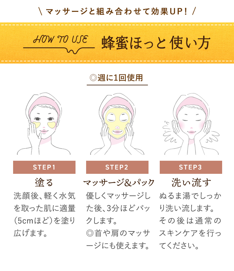 HOW TO USE 蜂蜜ほっと使い方
