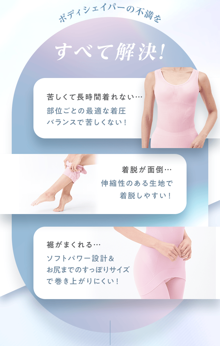 ボディシェイパーの不満をすべて解決！