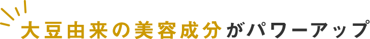 大豆由来の美容成分がパワーアップ