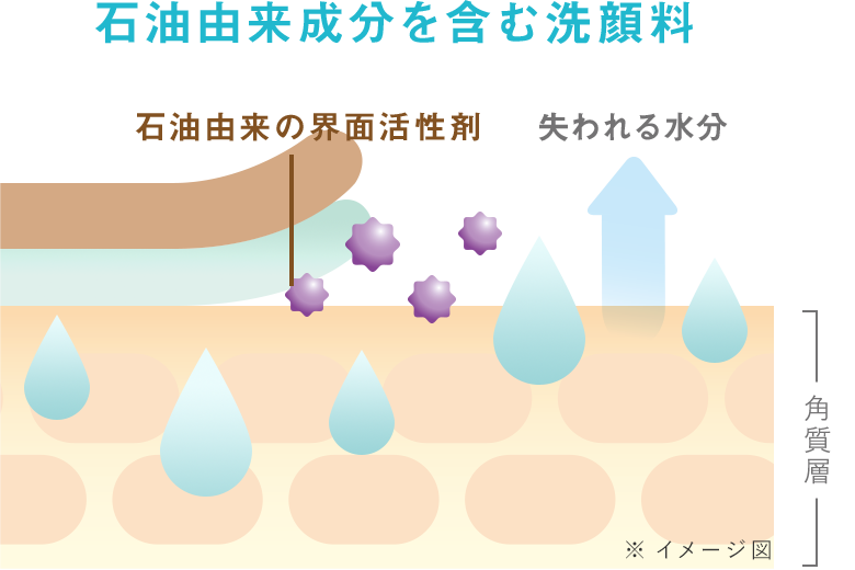 石油由来成分を含む洗顔料